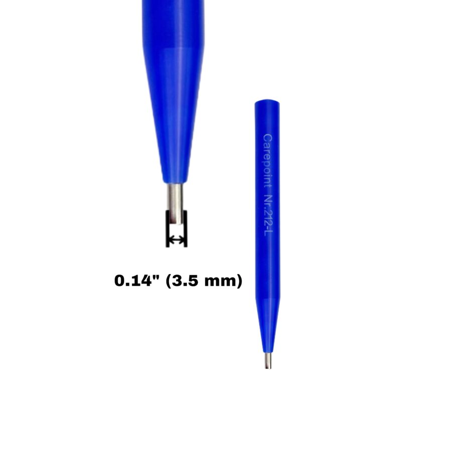 Carepoint 212-L PDR Fluoroplastic knockdown with titan tip 120mm/4,7"