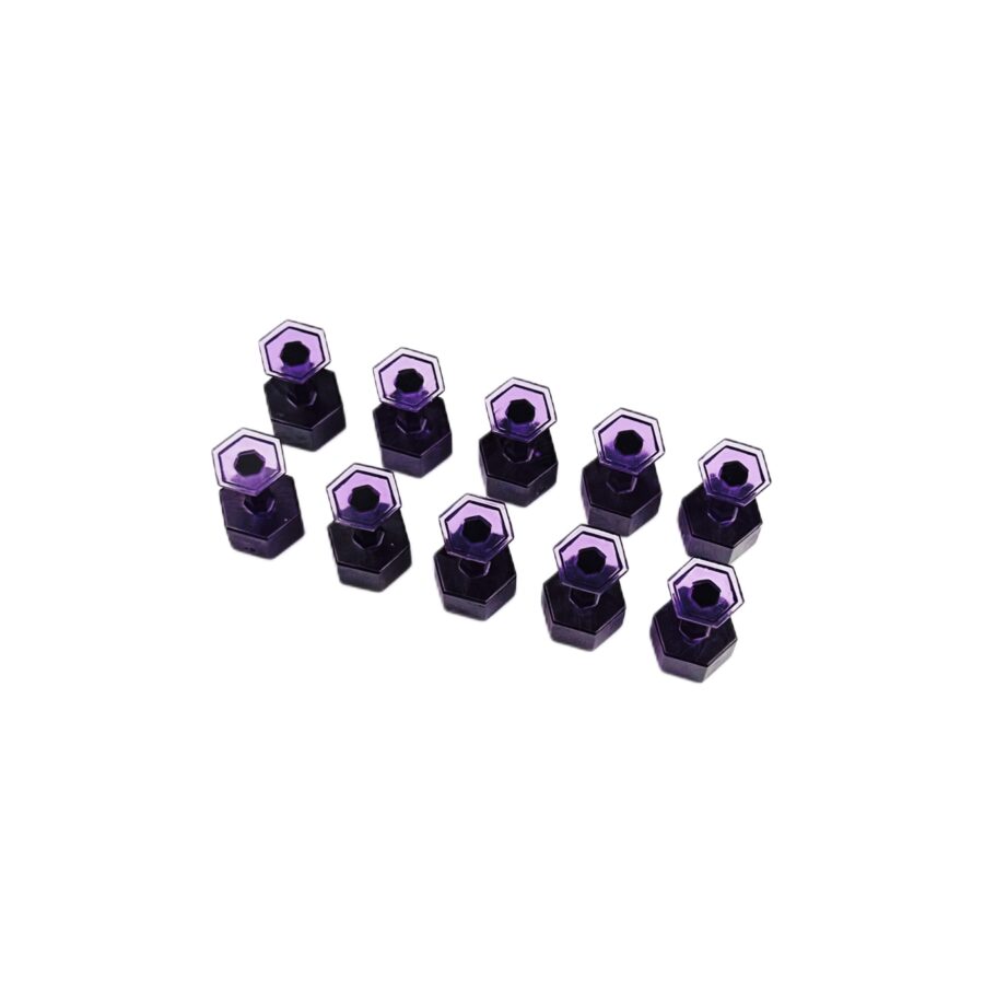 Keco Purple Hex Tabs 12 mm 10 pcs 1704
