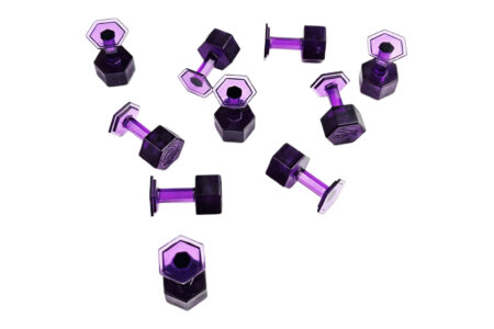 Keco Purple Hex Tabs 14mm 10 pcs 1707