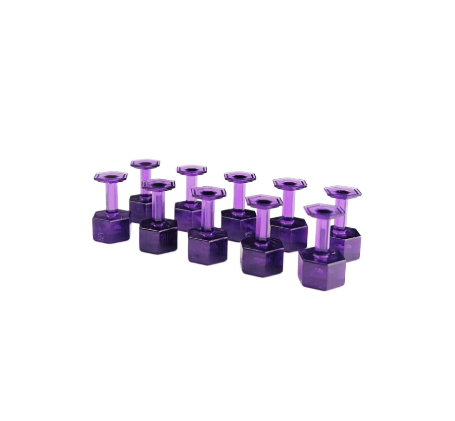 Keco Purple Hex Tabs 12 mm 10 pcs 1704