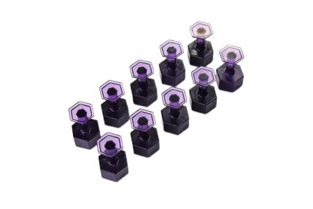 Keco Purple Hex Tabs 12 mm 10 pcs 1704