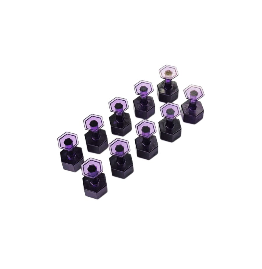 Keco Purple Hex Tabs 12 mm 10 pcs 1704